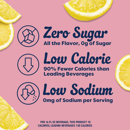 Crystal Light Drink Mix, 10 Packets, for Convenient On-the-Go Flavorful Hydration, Naturally Flavored Pink Lemonade with other natural flavor, Zero Sugar, 1.3 oz