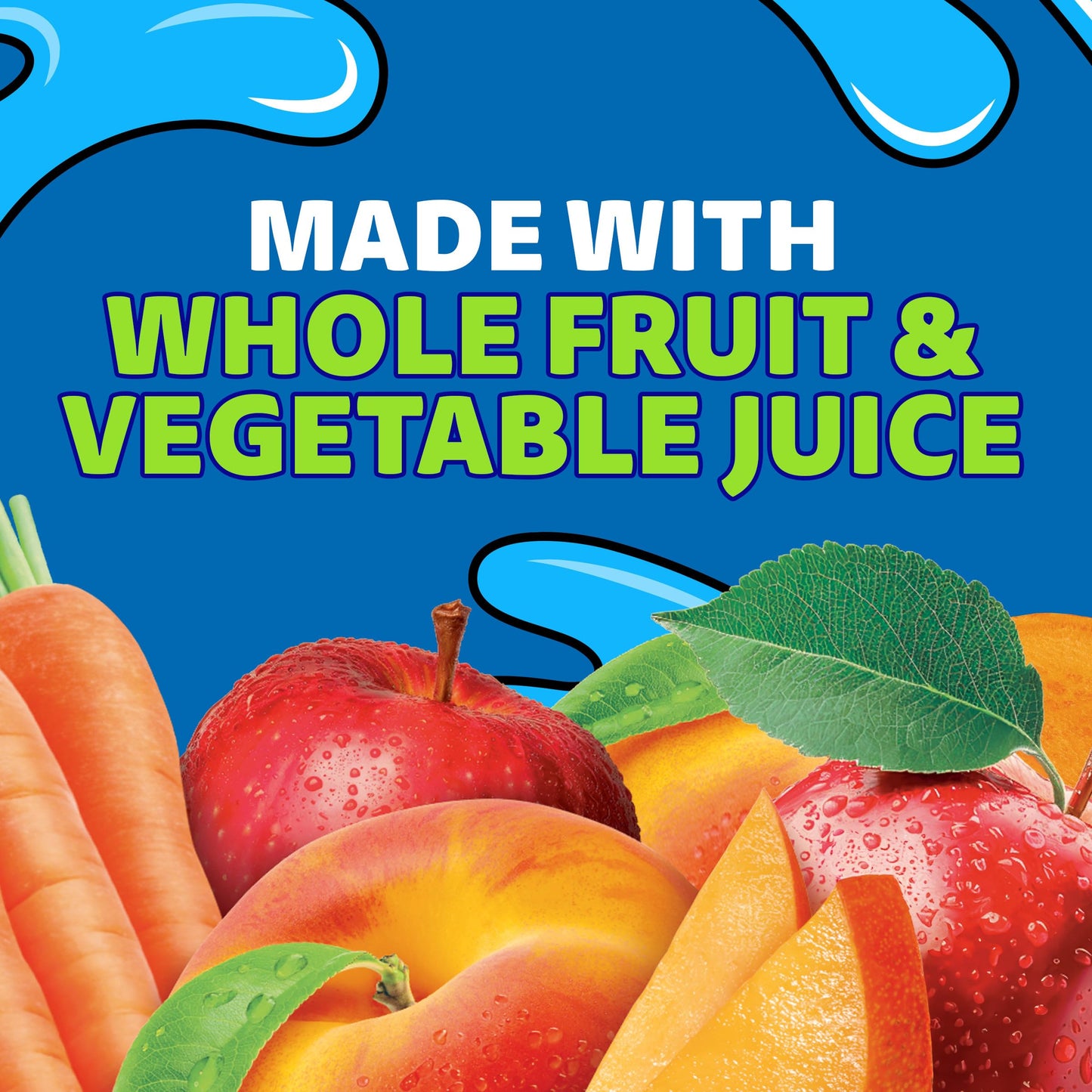 Capri Sun 100% Juice Fruit & Veg Juice Blend from Concentrate, 10 Pouches, for School Lunches and On-the-Go Hydration, Peach Mango Punch, All Natural Ingredients, Zero Added Sugars, 6 oz