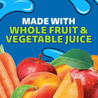 Capri Sun 100% Juice Fruit & Veg Juice Blend from Concentrate, 10 Pouches, for School Lunches and On-the-Go Hydration, Peach Mango Punch, All Natural Ingredients, Zero Added Sugars, 6 oz
