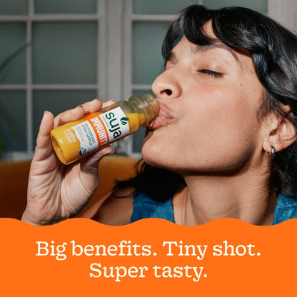 Suja Organic Immunity Defense Shot (2 Fl Oz x 4 Count) with Turmeric and Ginger | Immunity Boost & Support | Functional Shots | Cold-Pressed Juice with Live Probiotics | Plant-Based & Gluten-Free