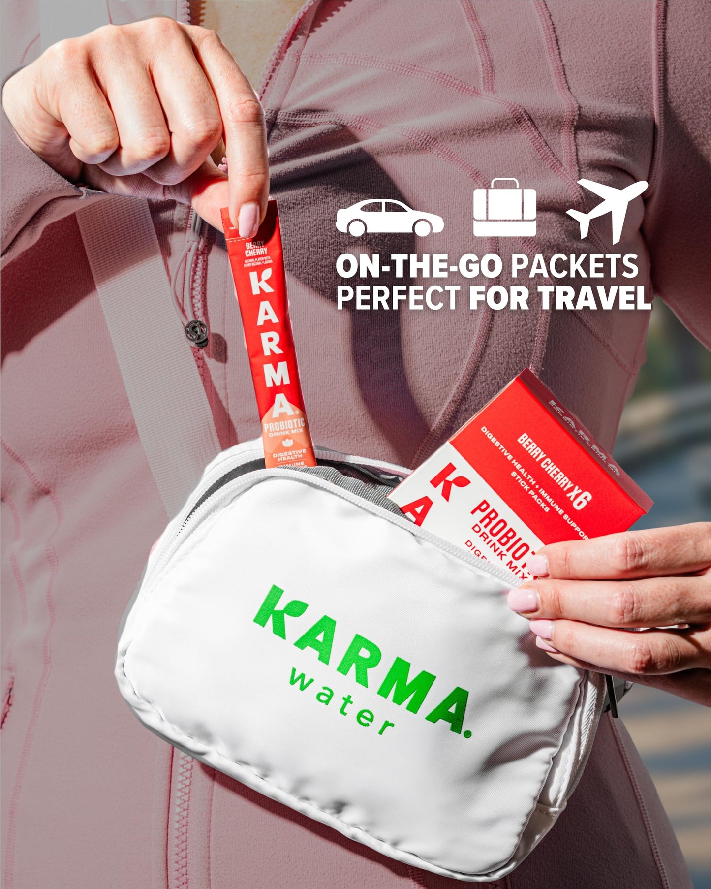 Karma Probiotic Hydration Packet - 6 Pack, Strawberry Lemonade Powder Drink Mix Stick - On-The-Go Immune & Gut Health Support