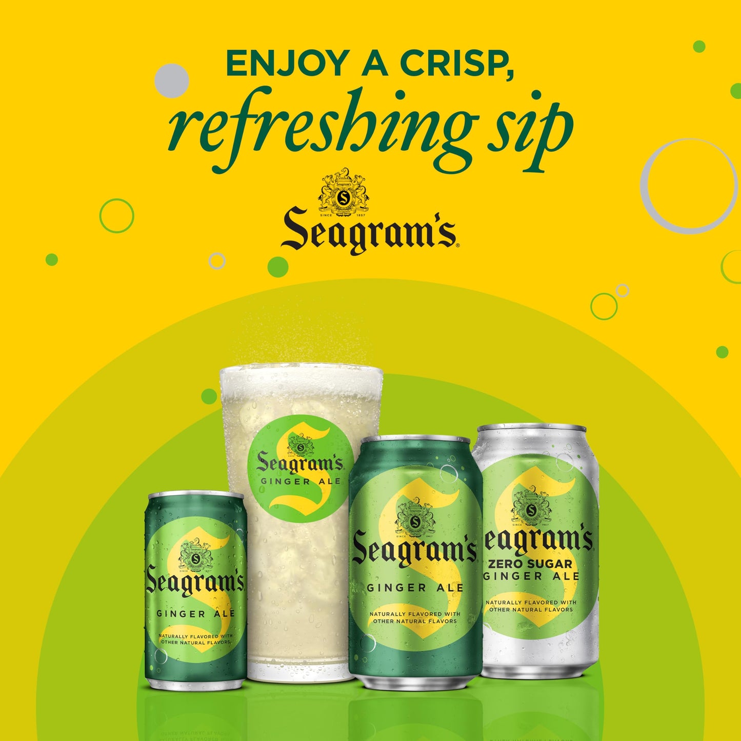 Seagram's Ginger Ale, 7.5 fl oz, 6 Count
