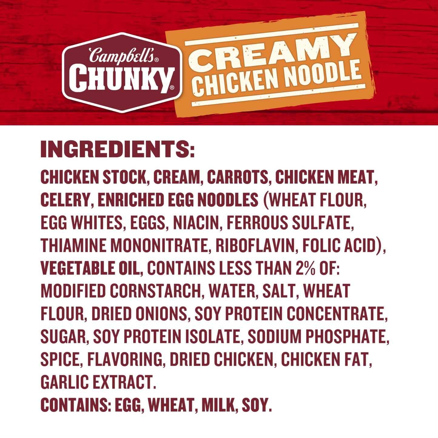 Campbell's Chunky Soup, Creamy Chicken Noodle Soup, 18.8 Oz Can (Case of 12)