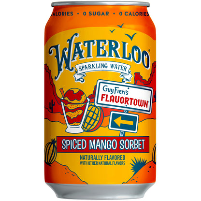 Waterloo Sparkling Water, Spiced Mango Naturally Flavored, 12 Fl Oz Cans (Pack of 12) – Zero Calories and Zero Sugar or Sweeteners