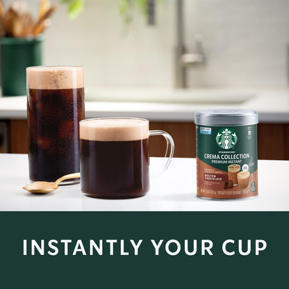 Starbucks Crema Collection Premium Instant Molten Chocolate Flavored Instant Coffee, 100% Arabica Beans, 3 Tins (7.12 Oz Each) 1.34 lb.