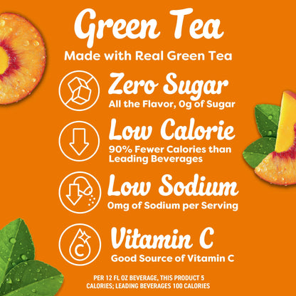 Crystal Light Drink Mix, 5 Pitcher Packets, for Flavorful Hydration and Shareable Refreshment, Peach Mango Green Tea Natural Flavor with other Natural Flavor, Made with Green Tea, 1.85 oz