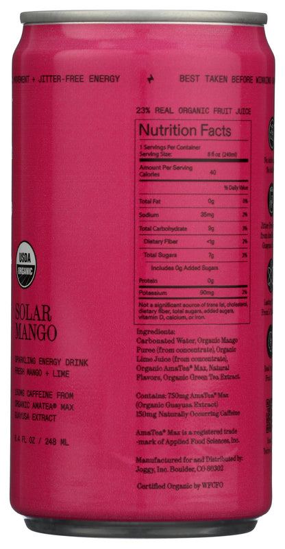 Joggy Organic Energy Drink | Solar Mango 1 pack