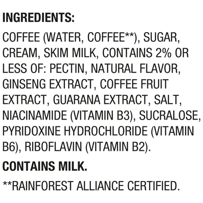 SToK Cold Brew Energy Vanilla Cream, Energy Coffee Beverage with 195mg Caffeine to Help Support Focus, Canned Coffee with B-Vitamins, Guarana and Ginseng,11 fl oz, 12pk