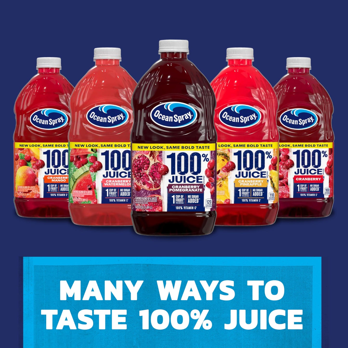 Ocean Spray® 100% Juice Cranberry Juice Blend, 101.4 Fl Oz Bottle