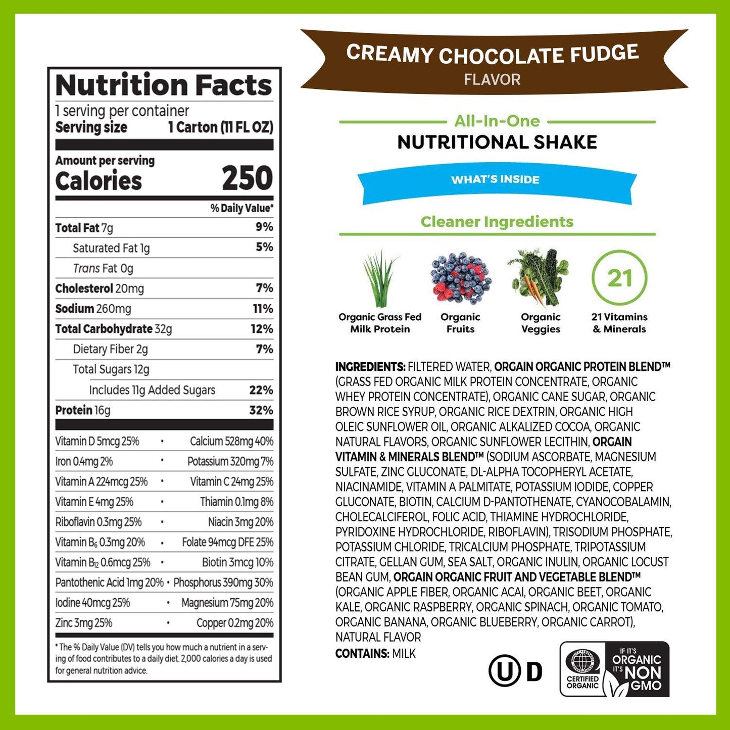 Orgain Organic Protein Shakes Bundle - Whey and Milk Protein, Meal Replacement, Ready to Drink (12 Pack) + Nutrition Shakes with Vitamins (12 Pack)