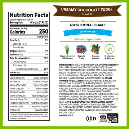 Orgain Organic Protein Shakes Bundle - Whey and Milk Protein, Meal Replacement, Ready to Drink (12 Pack) + Nutrition Shakes with Vitamins (12 Pack)