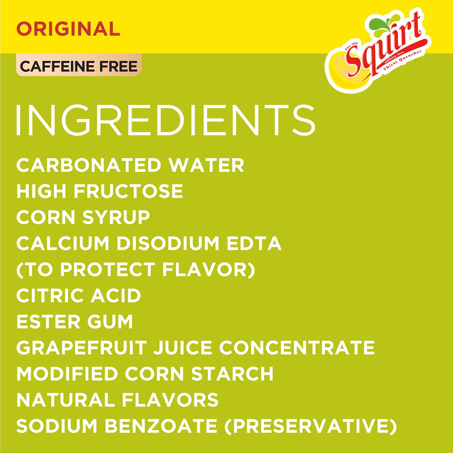 Squirt Soda, Grapefruit, 12 Fl Oz Cans, 12 Pack