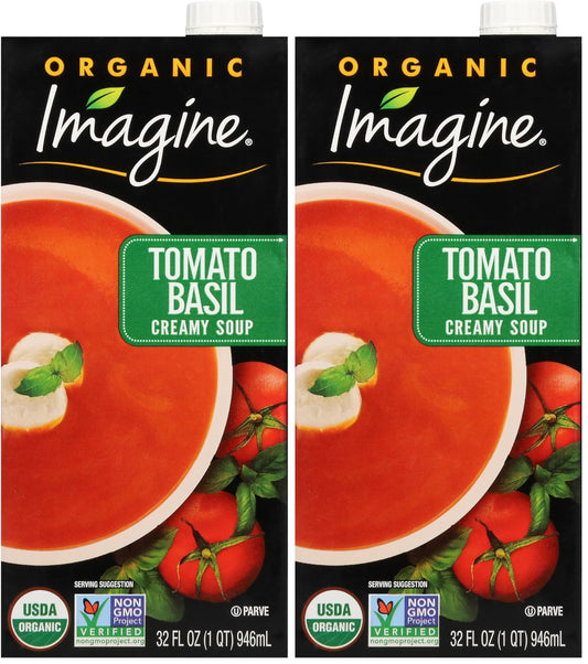 Imagine Organic Creamy Soup, Tomato Basil, 32 oz. (Pack of 2)