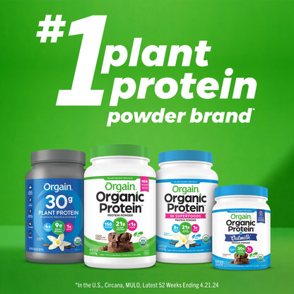 Orgain 30g High Protein Ready To Drink Shake, Chocolate Fudge, 11 Fl Oz (Pack of 12) + Orgain Organic 30g Vegan Protein Powder, Vanilla 2.01 lb (Packaging May Vary) Bundle