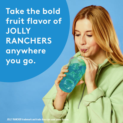 Jolly Rancher Singles To Go Variety Pack, Powdered Drink Mix, Zero Sugar, Low Calorie, Includes 4 Flavors: Green Apple, Blue Raspberry, Cherry, Watermelon, 1 Box (30 Single Servings)