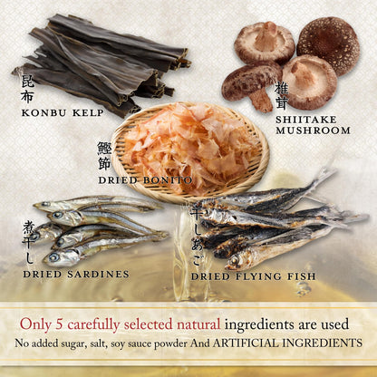 Authentic Japanese Dashi Pack "Ultimate Umami, Nature's Bounty" - Additive-Free, Non-GMO, Made in Japan 8g x 15 Packs