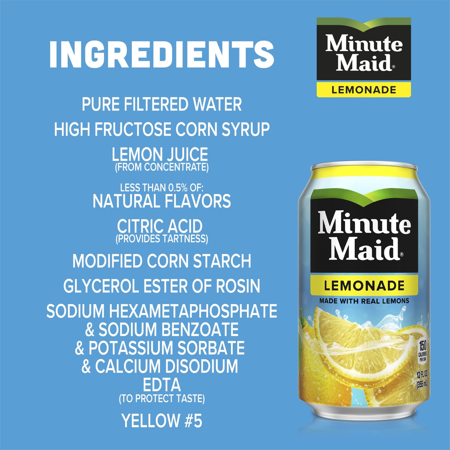 Minute Maid Lemonade, 12 Oz, Pack Of 12