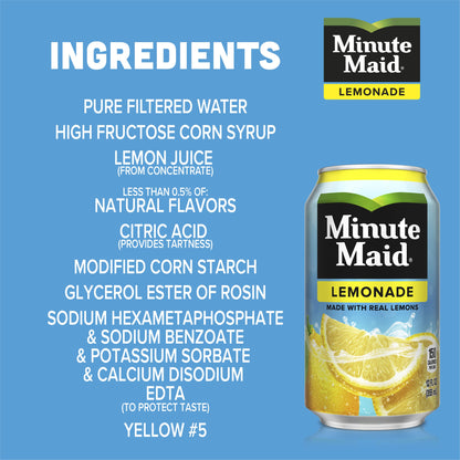 Minute Maid Lemonade, 12 Oz, Pack Of 12