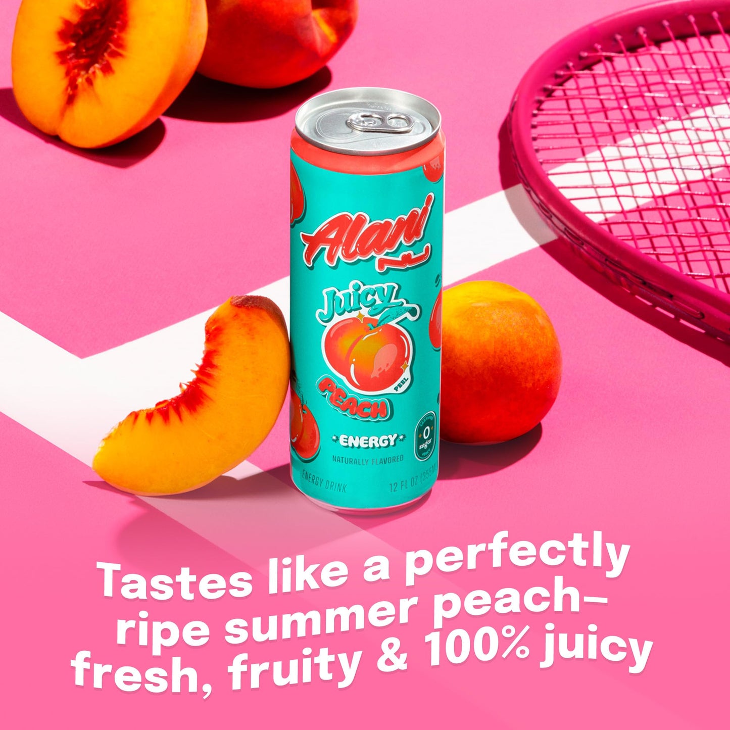 Alani Nu Juicy Peach Sugar Free Energy Drink (Pack of 12)