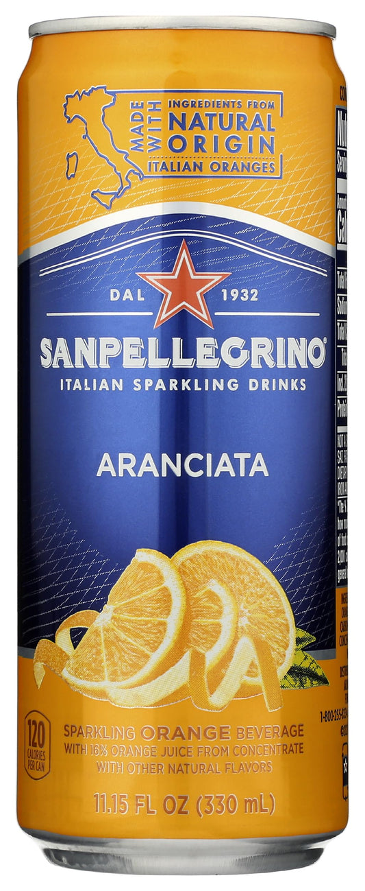 San Pellegrino, Aranciata, 11.15 fl oz, skinny can