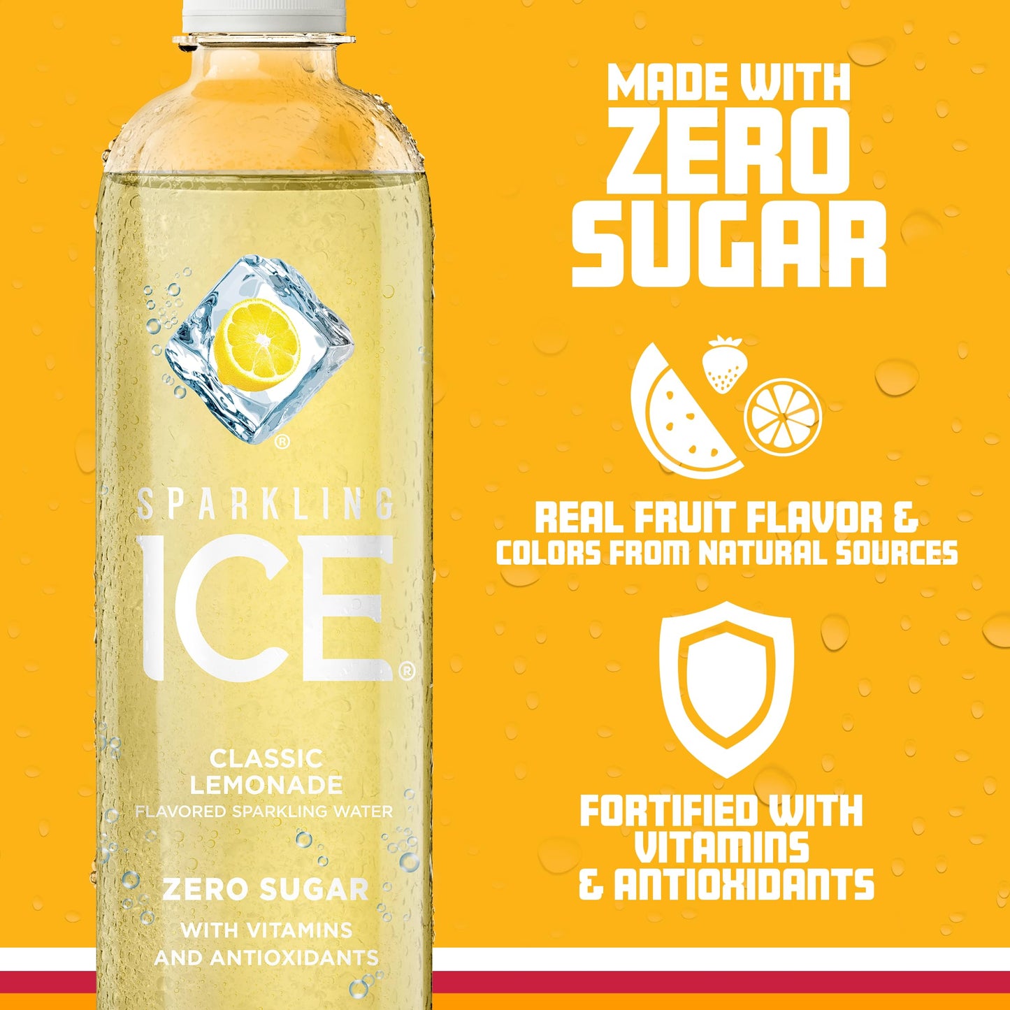 Sparkling Ice +Caffeine Citrus Twist Flavored Sparkling Water with Caffeine (Pack of 12) and Sparkling Ice Classic Lemonade Sparkling Water (Pack of 12)