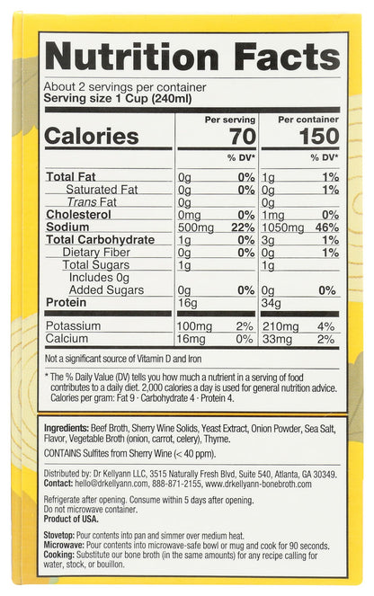 Dr. Kellyann, French Onion Bone Broth, 16.9 Ounce