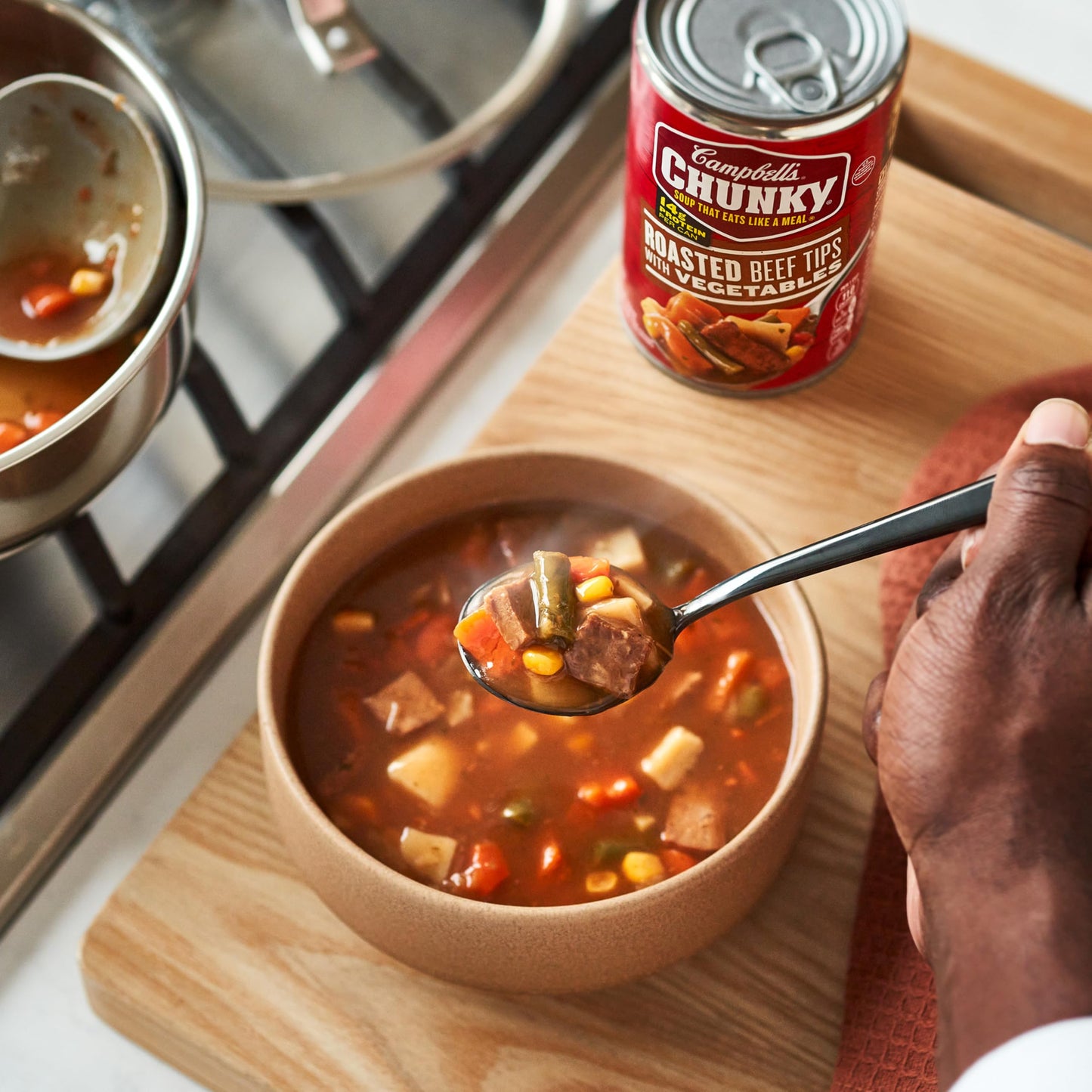Campbell’s Chunky Soup, Roast Beef Tips With Vegetables Soup, 18.8 Oz Can