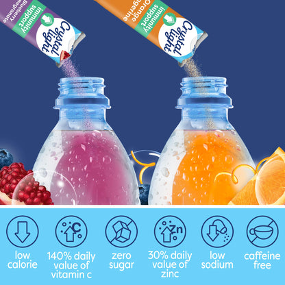 2 Pack Crystal Light Immunity: Blueberry Pomegranate and Orange Tangerine