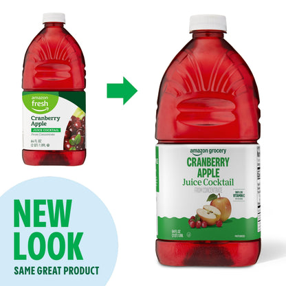 Amazon Grocery, Cranberry Apple Juice Cocktail, 64 Fl Oz