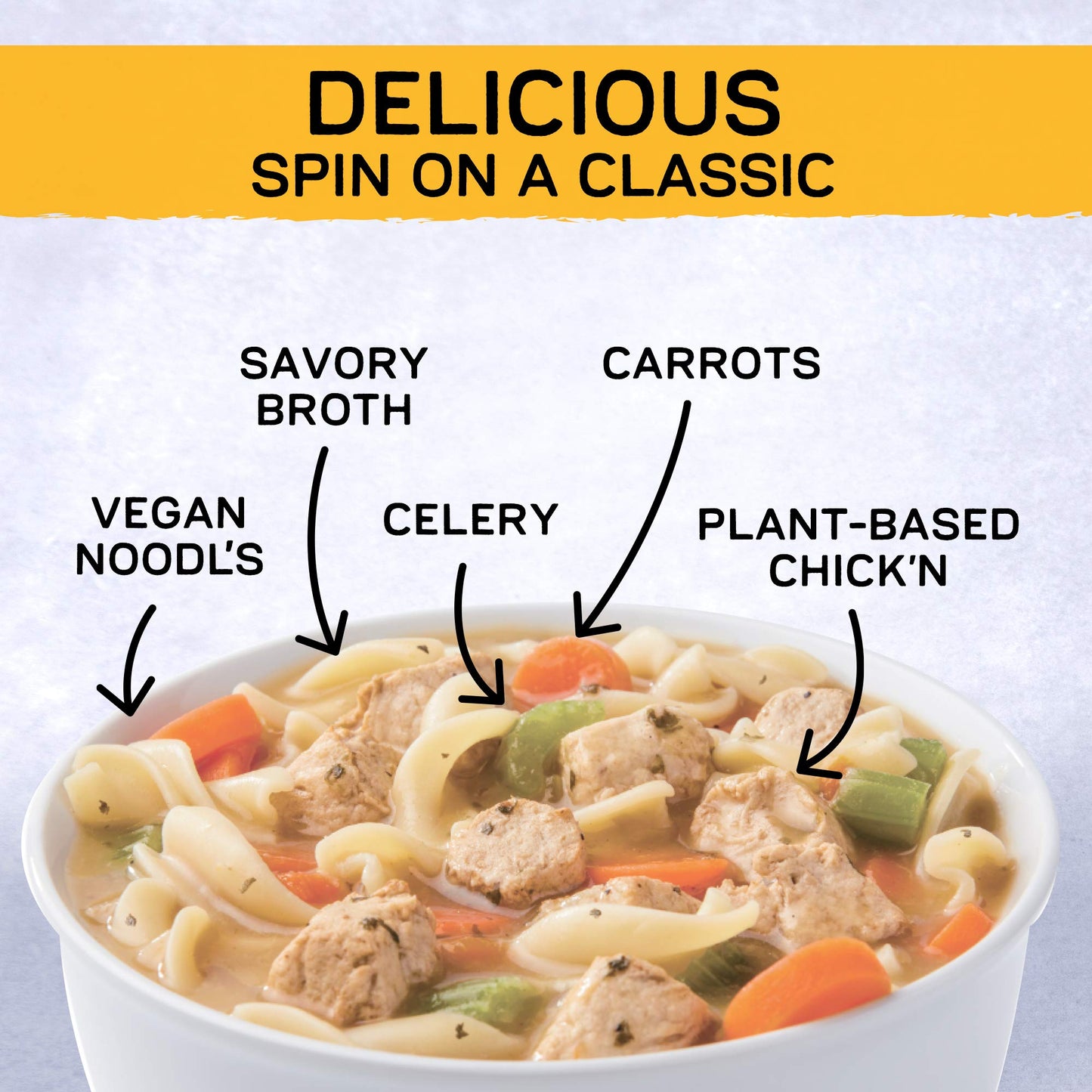 Gardein Plant-Based Chick'n Noodl' Soup, Vegan, 15 oz.