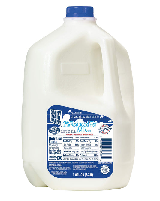 Dairy Maid Dairy 2% Lowfat Milk, 128 Fl Oz