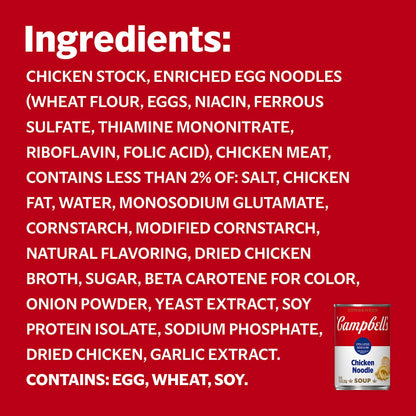 Campbell's Condensed 25% Less Sodium Chicken Noodle Soup, 10.75 Ounce Can (Pack of 4)