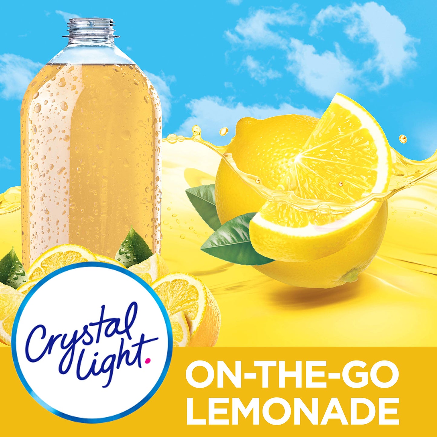 Crystal Light Sugar-Free Lemonade Powdered Drink Mix Bundle (72 Count Pitcher Packets + 120 Count On-The-Go Packets)
