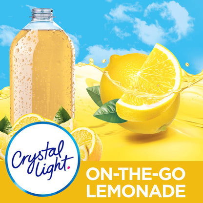 Crystal Light Sugar-Free Lemonade Powdered Drink Mix Bundle (72 Count Pitcher Packets + 120 Count On-The-Go Packets)