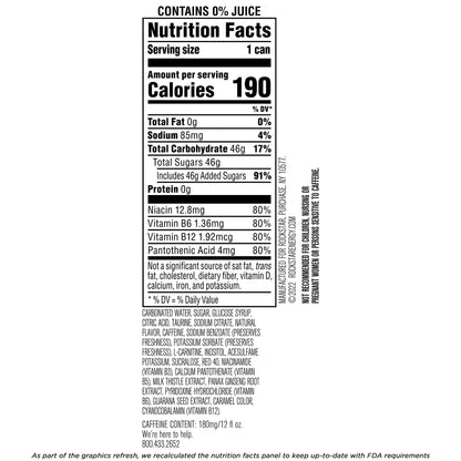 Rockstar Energy Drink, Fruit Punched, 12oz Sleek Cans (8 Pack)
