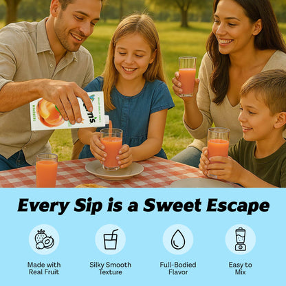 Kern’s Apricot Nectar Juice - Made with Fresh Fruit Puree & Apricot Juice Concentrate for Smoothie Mix, Cocktail Mixers, Kids Drink & Beverages - 64oz, 8 Pack Carton