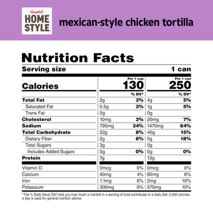 Campbell's Homestyle Mexican-Style Chicken Tortilla Soup, 16.1 OZ Can (Case of 12)