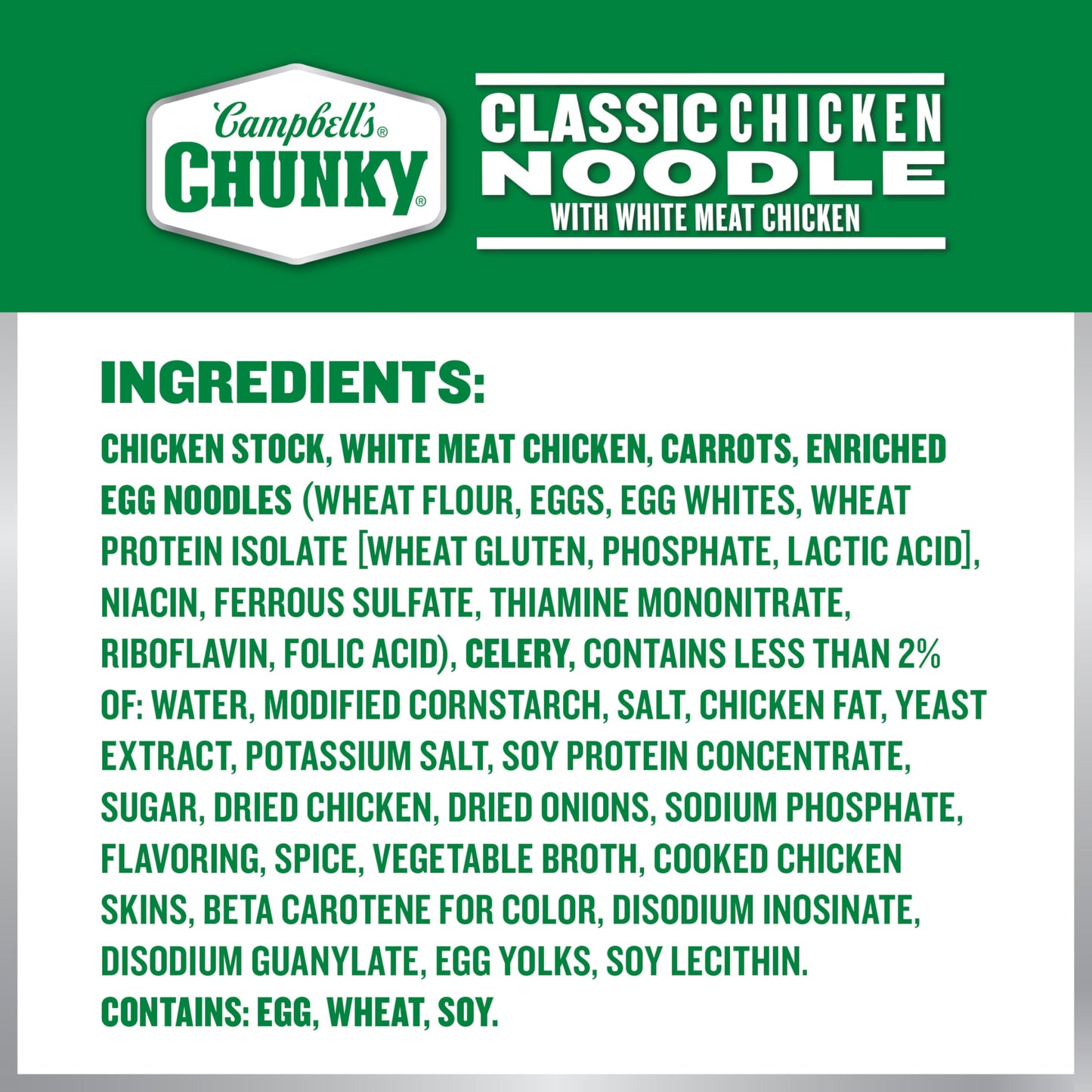 Campbell’s Chunky Soup, Classic Chicken Noodle Soup – Kelce Legend Edition, 18.6 oz Can