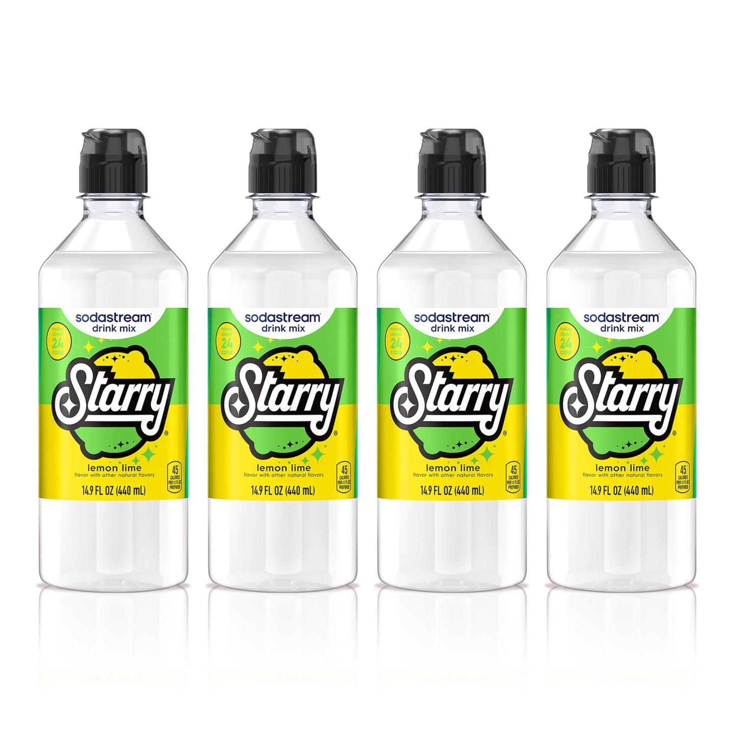 SodaStream® Starry ® New Pour Bottle Beverage Mix 14.9 Fl Oz (Pack of 4)