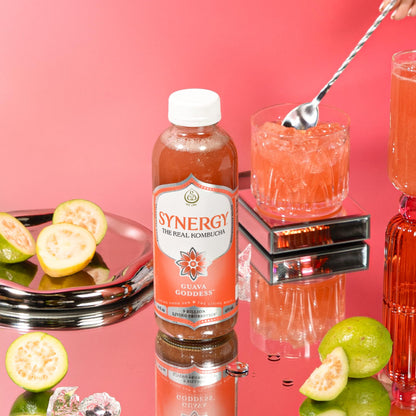 SYNERGY The Real Kombucha - Guava Goddess - 16 fl oz Bottle - Raw Probiotic Drink for Gut Health and Immune Support