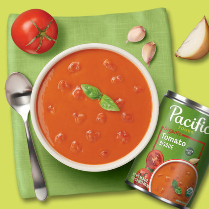 Pacific Foods Organic Tomato Bisque Soup, 16.3 oz Can (12 Pack)