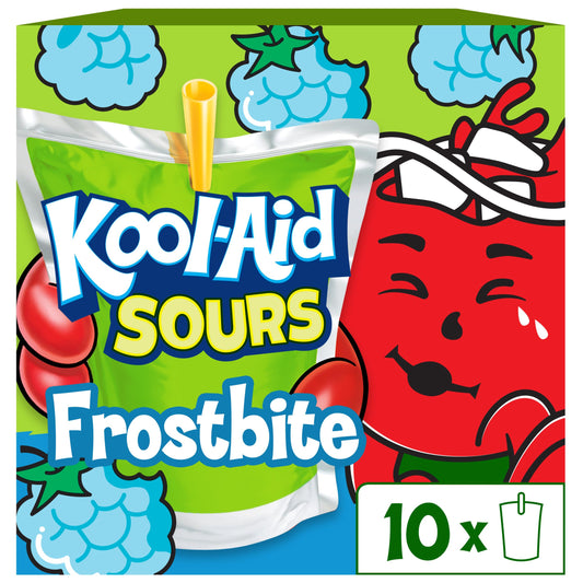Kool-Aid Sours Frostbite Artificially Flavored Drink, 10 ct Box, 6 oz Pouches