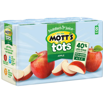 Mott's for Tots Apple, 6.75 fl oz boxes, 8 pack