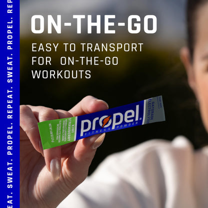 Propel Electrolyte Enhanced Water Drink Mix Powder Packets, Kiwi Strawberry, Zero Calorie & Zero Sugar Hydration with Electrolytes and Vitamins C & E (10 Packets)