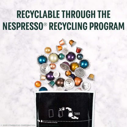 Starbucks by Nespresso Vertuo, Blonde Roast Espresso, 50-count Espresso Pods, Brews, 1.35 oz.