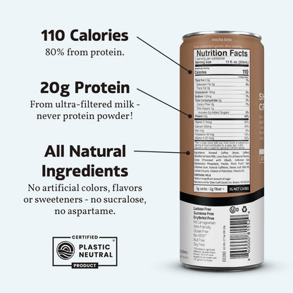 Slate Milk - High Protein Iced Coffee - Mocha Latte, 11 Fl Oz