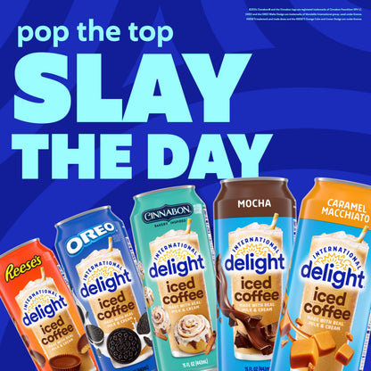 International Delight Iced Coffee, Mocha, Grab and Go Coffee Drinks Made with Real Milk and Cream, 15 FL OZ Can, 12 Count