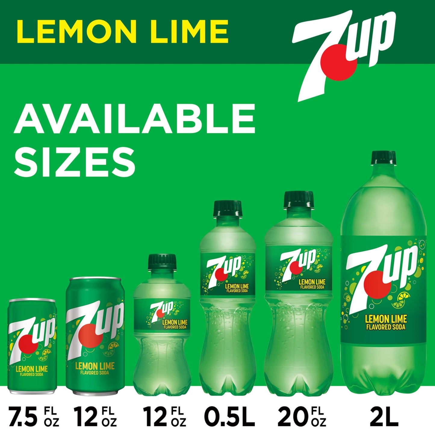 7UP Lemon Lime Soda, 7.5 Fl Oz Cans, 6 Pack