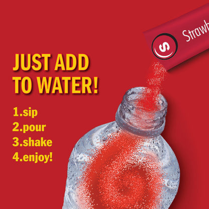 SINGLES TO GO! Skittles Variety Pack, Watertok Powdered Drink Mix, Zero Sugar, Low Calorie, Includes 4 Flavors: Green Apple, Strawberry, Grape, Orange, 1 Box (30 Single Servings)