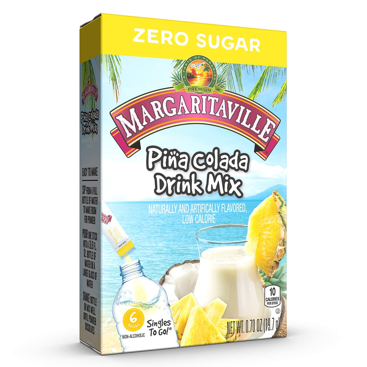 Margaritaville Singles to Go Drink Mix Ultimate Summer Variety Pack, 1 Strawberry Daiquiri, 1 Pina Colada, 1 Margarita, 1 CT (Pack of 2)